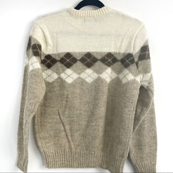 Vintage Sears wool blend  crewneck argyle sweater - Picture 6 of 13
